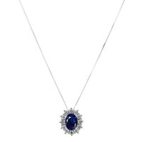 Collana Gazzola Gioielli Donna in Oro bianco Zaffiro 1.08 Ct GI-160-16-1-CV13-4-Z-OV-T-F-VS - GI-160-16-1-CV9-4-Z-OV-T-G-SI
